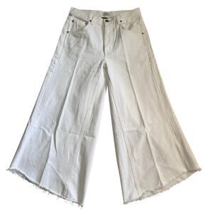 Citizens of Humanity Tess Wide Leg, Cropped Cream White Jeans, Size 262